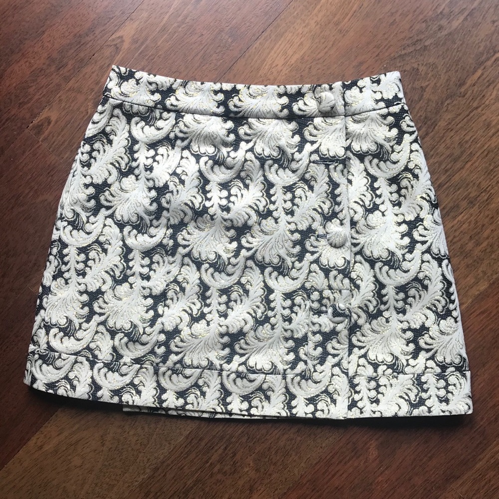 Urban Outfitters Gold and Black Wrap Skirt